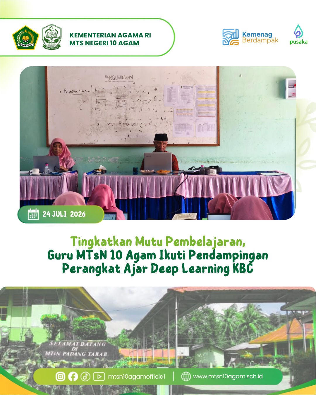 Tingkatkan Kualitas Pembelajaran, Guru MTsN 10 Agam Susun Perangkat Ajar Deep Learning