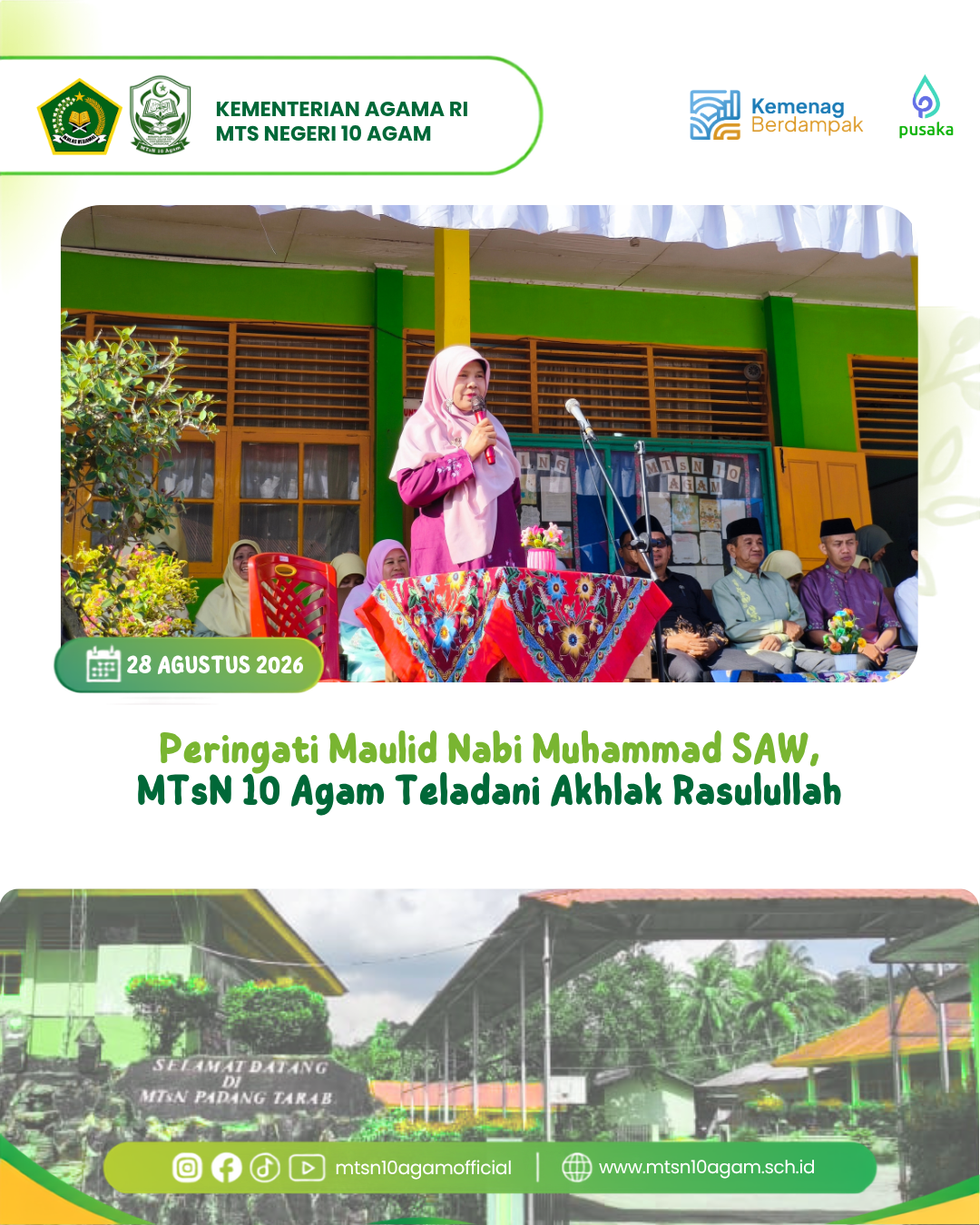 Peringati Maulid Nabi Muhammad SAW, MTsN 10 Agam Teladani Akhlak Rasulullah